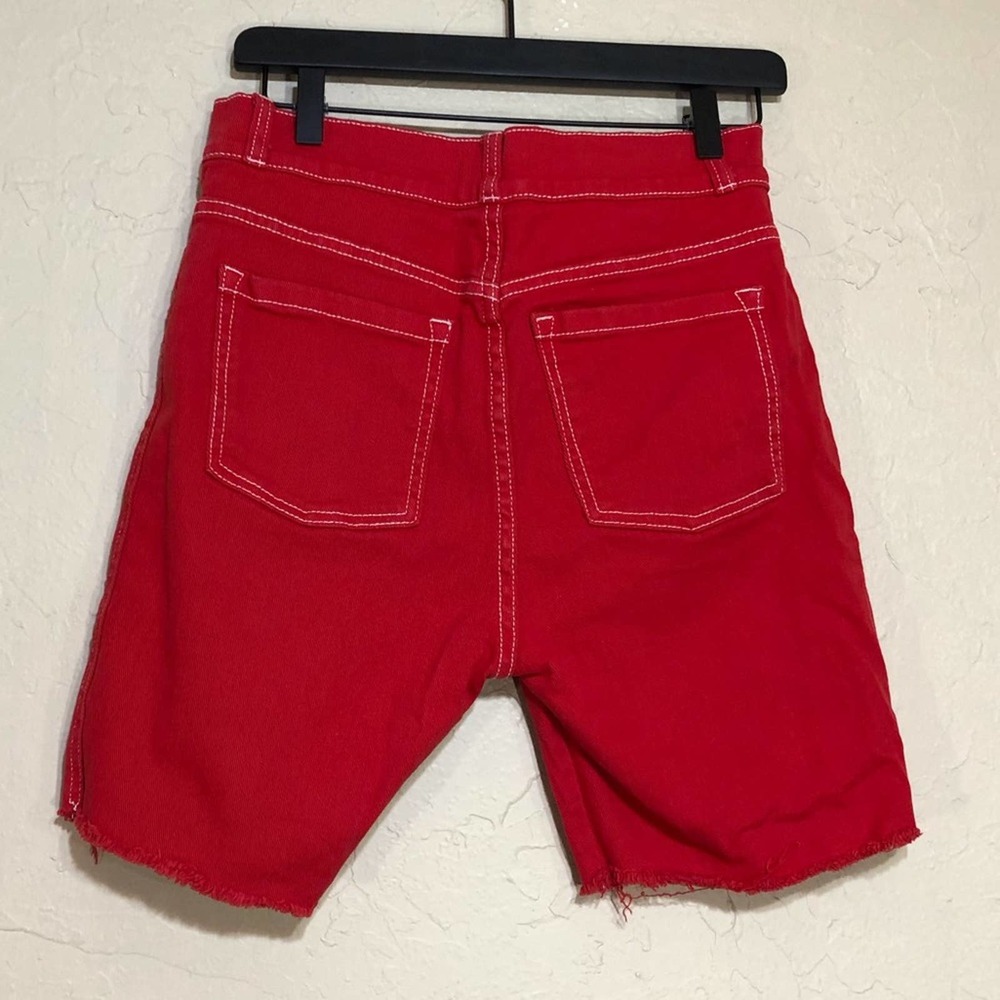 Fashion Nova Womens Shorts 3 Red Zipper - Picture 2 of 5